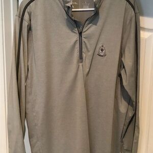 Antigua Gray Quarter-Zip Sweater